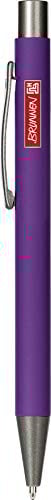 Brunnen 102911360 Kugelschreiber, Länge: 14 cm, Purple, gummiert, Stripe, Colour Code