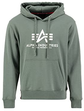 Alpha Industries Herren Basic Hoody Kapuzensweat Für Kapuzenpullover, Vintage Green, M EU
