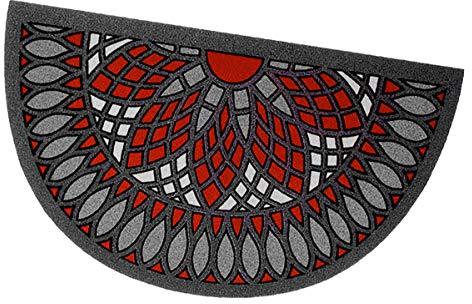 Zerbino Gomma Cattedrale Mezzaluna 40x70 Cm Retro Antiscivolo Tappeto Morbido Ingresso Casa MOD.Format 22 SEMILUNA