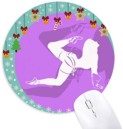 Tanzen Plump Beautiful Woman Mouse Pad Jingling Bell Round Rubber Mat