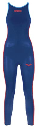 ARENA Powerskin R-EVO+ Open Water Racing Swim Suit Open Back Womens Triathlon Swimsuit Full Body,Ocean Blue