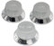 Musiclily Pro Zoll Strat Knöpfe Potiknöpfe 1 Volume 2 Tone Knobs Set für USA Strat Style E-Gitarre, Chrom (3er Set)