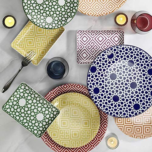 Kütahya Porselen Zeugma 18 Piece Breakfast Set for 6 People, Assorted