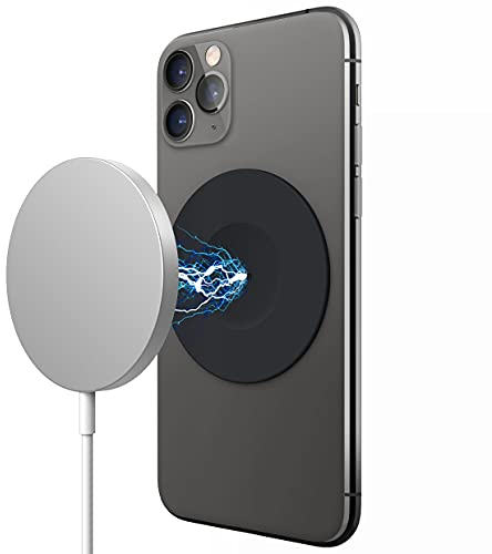 elago Guide Autocollant Magnétique Compatible avec Chargeur Apple MagSafe, Compatible avec iPhone 11, Pro, Pro Max, SE 2020, XS, XR, XS Max, X, 8, Plus, Compatible avec Série iPhone 12 (Noir)
