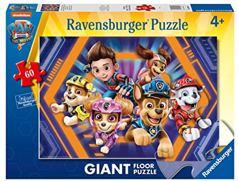 Ravensburger 9 03098, Paw Patrol Movie, Giant, 60 Teile, Puzzles für Kinder, Empfohlenes Alter 4+, Qualitätspuzzle, bunt, único