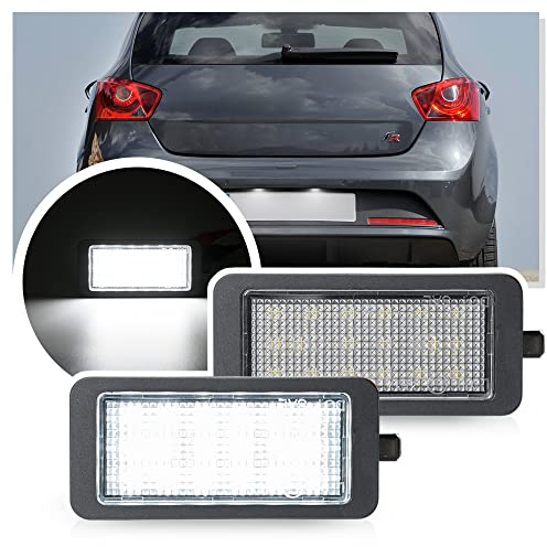 Ayikeiy 2 Stück LED Kennzeichenbeleuchtung hinten kompatibel mit Seat Ibiza IV 6J/6P Schrägheck 2009-2016 Tag-Registrierungslampen