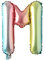Folienballons Buchstaben Bunt Regenbogenfarben - 40 cm für Geburtstag Hochzeit Party Dekoration Happy Birthday JGA Geschenk Luftballon Abschluss ABI groß XXL klein Mädchen Jungen (40 cm - M)