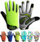 LOVMEAD Fahrradhandschuhe Kinder für Jungen Mädchen Alter 4-12, MTB Handschuhe Paar Outdoor Sport Rennrad Fahrrad Bike Handschuhe Frühling Sommer (L, Grün)