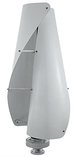 SHZICMY Windkraftanlage Vertikale Windgenerator 2 Klinge Spiralwindkraft-Turbinengenerator Windturbinengenerator 400W Vertikal Achse Wind Turbine Generator mit Laderegler 12V