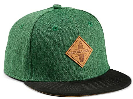 Soulbuddy Kinder Cap – Unisex Kinderkappe – Schirmmütze für Jungen & Mädchen – Trendiger Sonnenhut für Outdoor & Freizeit Dunkelgrün – Größe L