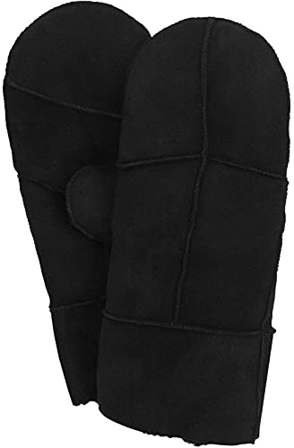 Harrys-Collection Günstiger Lammfell Fäustling in 2 Farben, Farben:schwarz, Handschuhgröße:XS