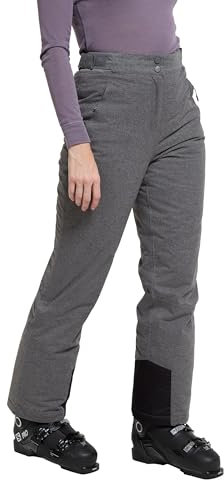 Mountain Warehouse Blizzard Womens Ski Trousers -Waterproof Ladies Bottoms, Breathable - Ideal for Winter Sports, Skiing, Snowboarding Grey Women's Size 8