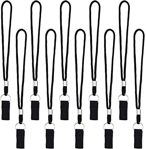GORGECRAFT Lot de 20 Sangles de Poignet pour Canne de Marche 25Cm Bracelet pour Canne De Marche Bracelet pour Canne De Marche, Boucle de Poignet Noire pour Béquilles, Bâtons de Randonnée