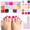 360 Pieces False Toenails Set, 15 Colours Short Square Fake Toenail Tips Full Cover Artificial Press on Toe Nails with Glue and Nail Files for Women Girls Nail Salon and Nail Art DIY