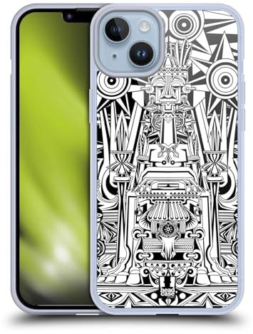 Head Case Designs Badjao Blanco Y Negro Bulol Dios del Arroz Caso de Gel Suave Compatible con Apple iPhone 14 Plus
