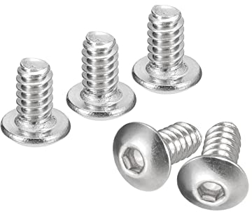 QUARKZMAN #6-32x1/4 Bouton Tête Douille Capuchon Vis, 50pcs 304 Inox Acier Fixations Hex Boulons, Complet Filetage Hexagonal Entraînement