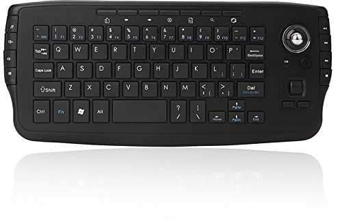 Sunydog E30 2,4 GHz Wireless Keyboard mit Trackball Maus Scrollrad Fernbedienung für Android TV BOX Smart TV PC Notebook Schwarz