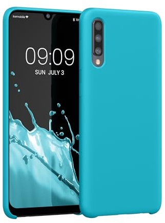 kwmobile Handyhülle für Samsung Galaxy A50 Hülle - Case Silikon - Kabelloses Laden - Schutzhülle Cover in Cool Glacier
