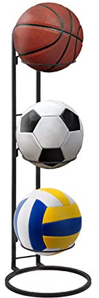 Estante De Pelota Vertical, Estante De Almacenamiento De Pelotas, 3 Capas Soporte Balón De Fútbol, Estante De Almacenamiento Portát para Fútbol Y Baloncesto, Voleibol
