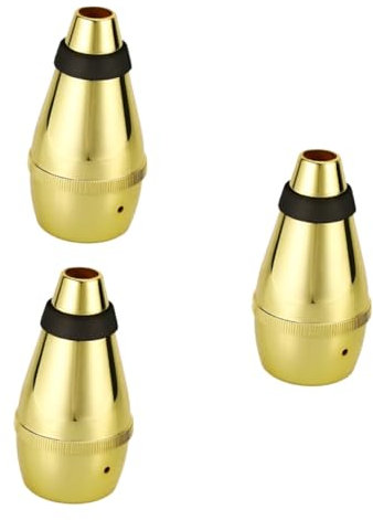 Toyvian 3stücke Trumpet Mute Goldfarbener Tragbarer Dämpfer Für Trompete Verschleißfest Leicht Und Einfach Zu Handhaben Für Übungszwecke Und Auftritte