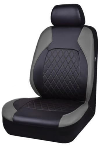AVLIK Autositzbezüge Set für Opel Mokka A B 2012-2022, Auto Sitzauflage PU Leder Vordersitze Sitzschoner Schonbezüge Komplettset Zubehör,Grey- Driver Seat Cover 1 Piece