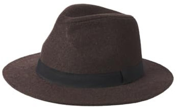 JACK&JONES Herren JACMEDO Fedora HAT Filzhut, Chocolate Brown, S/M