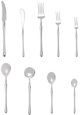 DSeenLeap Juego de cubiertos de 54 piezas, juego de cubiertos para 6, juego de cubiertos de acero inoxidable 304, juegos de utensilios para cocina, apto para lavavajillas (72 piezas)