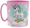 ALMACENESADAN, 5074, Taza apta para microondas, capacidad 350ml, producto reutilizable; (unicornios)