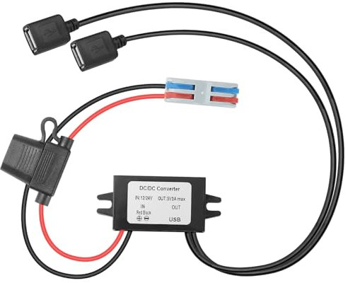 Mzhou IP67 imperméable à l'eau Double USB a Chargeur 8-32v à 5V 3A (15W) - convertisseur DC - DC pour Camion/Bateau/ATV - Chargement Intelligent à Deux Ports