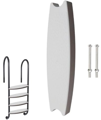 Gradini per piscina interrata, gradini per scaletta per piscina - Gradini per piscina fissati con bulloni Gradini antiscivolo per piscina - Scaletta per piscina impermeabile, stabile e facile da insta