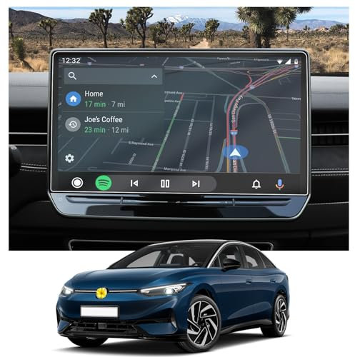 CDEFG Kompatibel mit VW ID.7 ID7 2024 Navigation Schutzfolie 4H Kratzfest 15 Zoll GPS Displayschutzfolie Navi Folie ID7 Zubehör 2 Stück