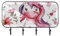 etoenbrc Crochets muraux romantiques à motif de licorne, 4 crochets en fer pour suspendre manteaux, porte-manteaux décoratifs pour mur, très résistants pour vêtements, sacs, clés