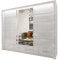 UK SLIDING WARDROBE Modern High Gloss 2&3 Mirror Sliding Doors Wardrobe With Adjustable Shelves, Hanging Rails with LED Light,Bedroom Furniture (WHITE, 255cm)