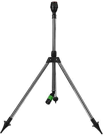 360-Grad-Stativ-Sprinkler, Drehbares Sprinkler-Stativ aus Edelstahl, Stativ-Bewässerungskopf, Anhebbares Sprinkler-Stativ für Garten, Rasen, Hof, Große Fläche
