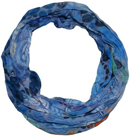 beybey® Trance Edition Damen Seide Loop Schal in herrlichen Farben - ein Seidenschal zum Verlieben (dream blue)