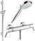 Pack mitigeur douche thermostatique HANSGROHE Ecostat Comfort Care + Barre Unica S Puro + flexible + Pommeau Croma Select E blanc/chromé