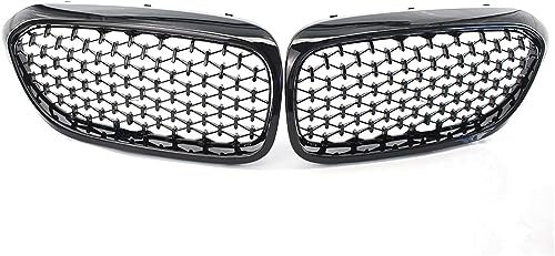 QziH für BMW G30 G31 5er 525I 530I 540I 550I M5 Auto-Frontgrill Frontstoßstange Racing Grill Tuning Zubehör Frontgrill,A-Schwarz