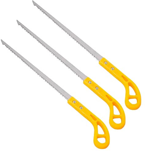 3 Pieces Outdoor Portable Hand Saw, Garden Small Hand Saw with Non-Slip Handle, Easy Cutting Pruning Saw for Gardening Camping Pruning Saw Cutting Wood
