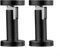 Silent Magnetic Door Stop, Soft Catch Design, Stainless Steel, 2 Pack (Black)