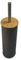 Versa Escobilla para el Baño Negro Metal Bambú 38,4 cm