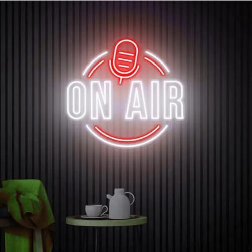 On Air - Lampada da parete a LED in acrilico, dimmerabile, con catena da appendere di 55 cm, segnale di avvertimento per studio di registrazione, per emittenti, uffici, negozi, ristoranti