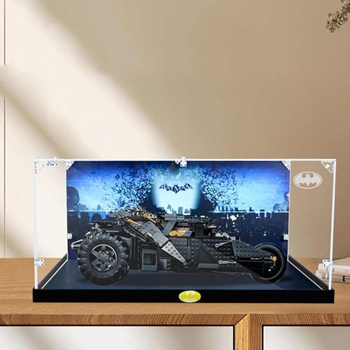 Vitrine für Lego Batmobile Tumbler 76240, 3MM Acryl Schaukasten für Lego 76240-(Nicht Enthalten Lego Modell) (Hintergrund)