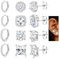 FANCH Ohrringe Silber 925 für Damen Herren Cubic Zirkonia Ohrstecker 14K Gold Weiß Vergoldet Hypoallergene Creolen Ohrringe Brillanter Schnitt Simuliert Diamant Halo Ohrstecker Silber