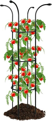Garden Trellis and Tomato Plant Support, Climbing Plant Suppor-DIY Adjustable Tomato Cage,Plant Supports for Climbing Plants Indoor Outdoor For Vegetable,Flowers, Fruit Vertical Grow(1Pack&Tall130cm)