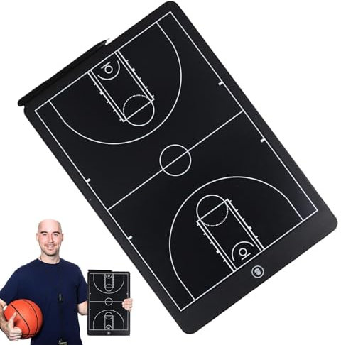 LCD Screen Basketball Coaching Board, Digital Strategy Marker Board, 16 Zoll, Erasable Game Planner, Tragbarer Tactic Style Pen, Basketball Training Equipment for Coaches