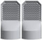 Grille d’aération vide sanitaire Ø100 mm (Lot de 2) - Ventilation PVC anti-humidité, anti-nuisibles, pour sous-sol, cave et extérieur (Gris)