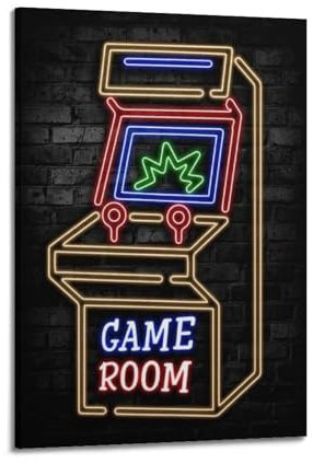 ACIFHGUE Gaming Zone Poster décoratif sur toile - Poster mural moderne pour chambre à coucher - 50 x 75 cm
