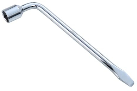 KIXZSAZ Kompakter und komfortabler Auto Radschlüssel für schnellen und einfachen Reifenwechsel. Schlüssel Steckschlüssel, Metall Steckschlüssel, Silber, 17mm