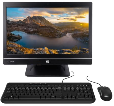 HP ProOne 600 G1 All in One Desktop Computer PC, Mit 21.5-Zoll-Monitor, Intel Core i3-4150, 8GB RAM, 256GB SSD, US QWERTY Tastatur, WiFi, Bluetooth, Windows 11 Pro (Generalüberholt)
