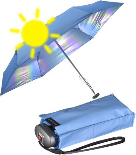 Knirps mini Taschenschirm Travel mit UV-Schutz mit irisierender Beschichtung - Blue
